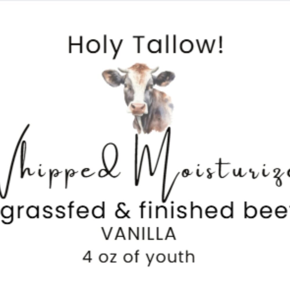 Handmade whipped beef tallow moisturizer